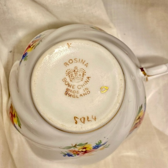 Vintage Rosina English Bone China Tea Cup and Saucer - Picture 5 of 5
